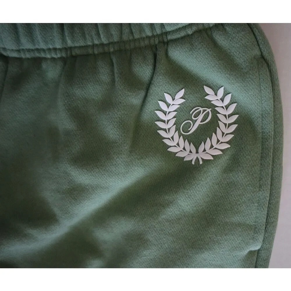 PINK Victoria's Secret WMN Sz XS Green Ivy Fleece Flare Pants Zip-Up Hoodie Set - Picture 15 of 16